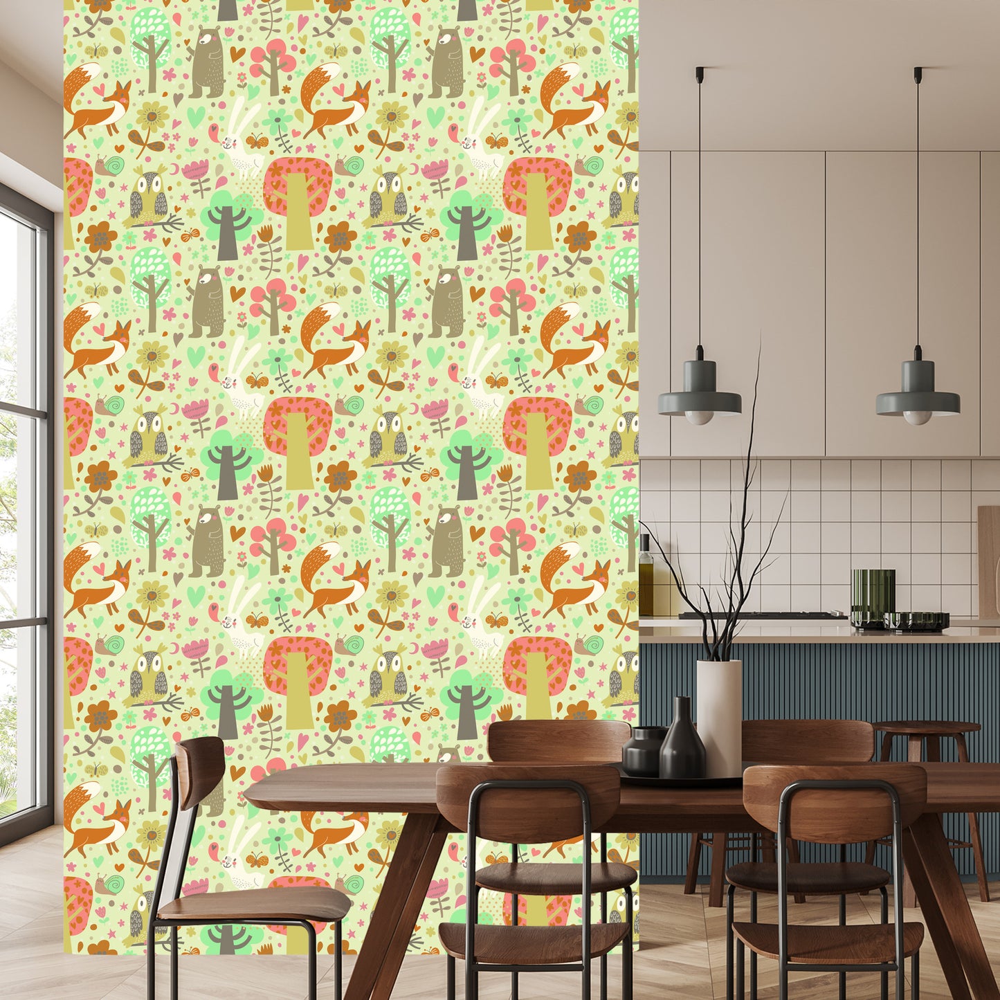 Wallpaper For Children - Joyful Forest Animals