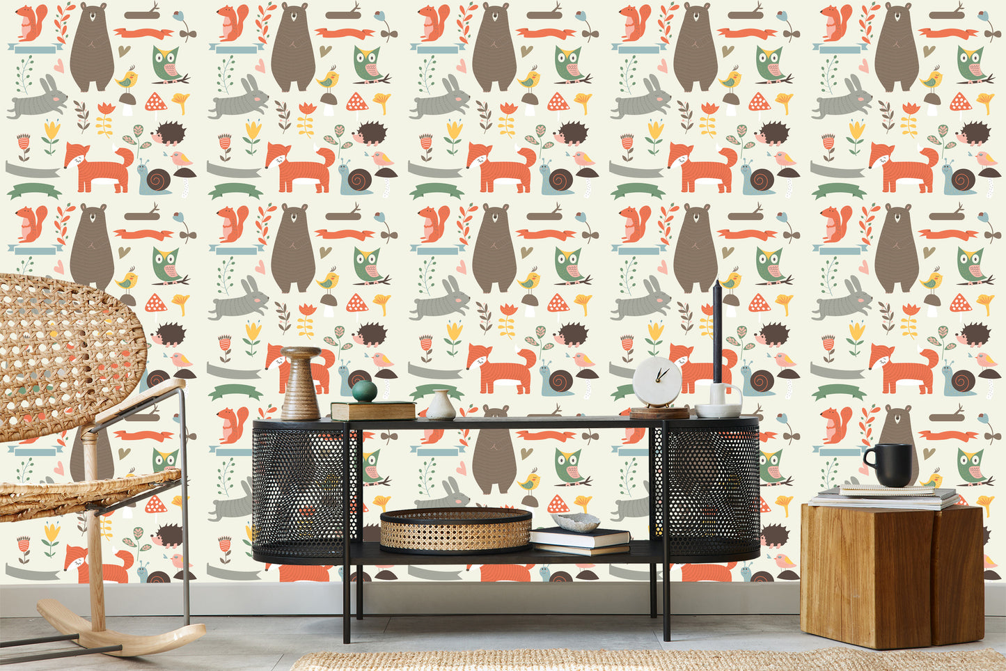 Wallpaper For Children - Happy Forest Animals