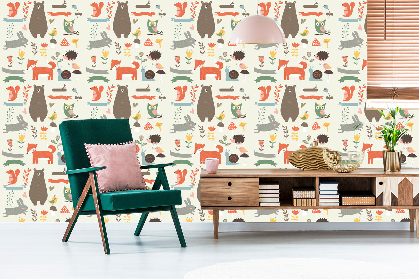 Wallpaper For Children - Happy Forest Animals