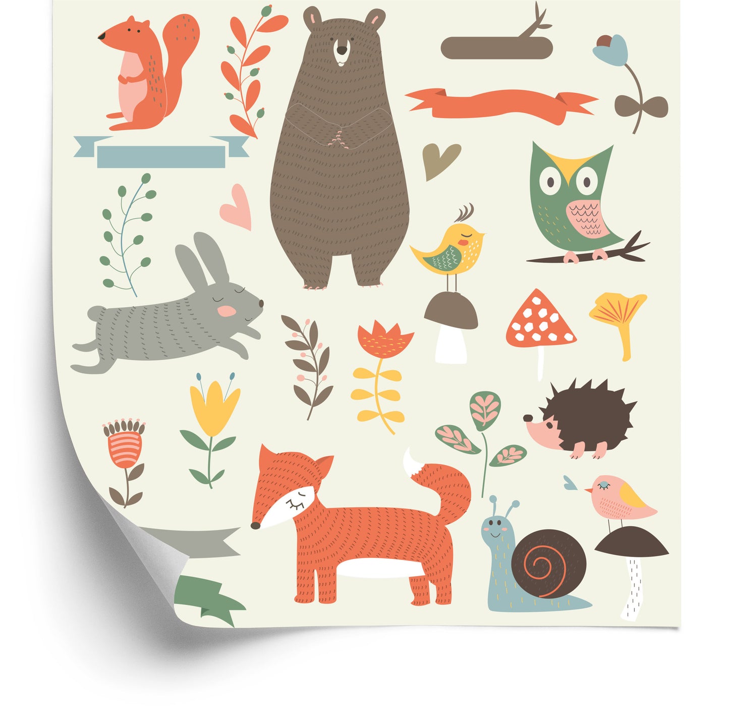 Wallpaper For Children - Happy Forest Animals