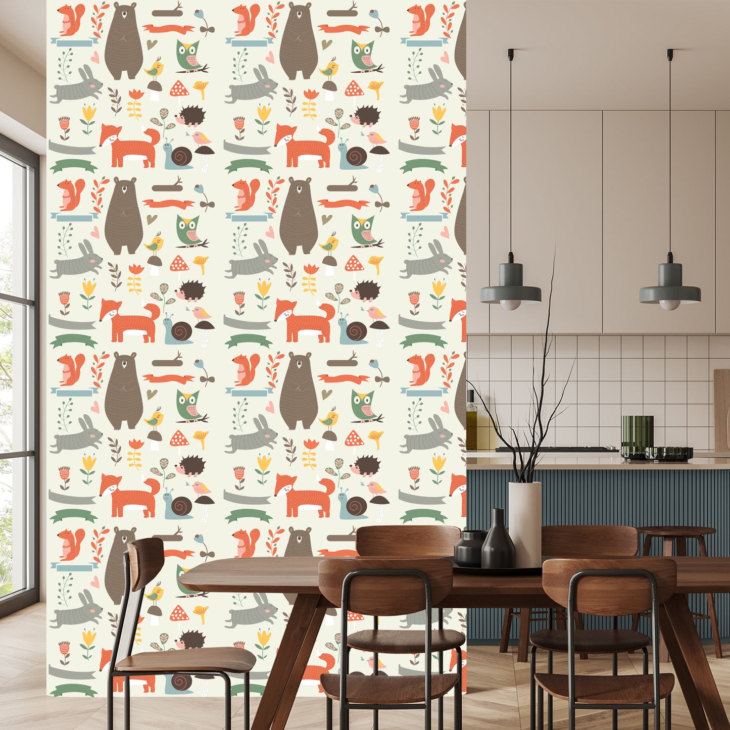 Wallpaper For Children - Happy Forest Animals