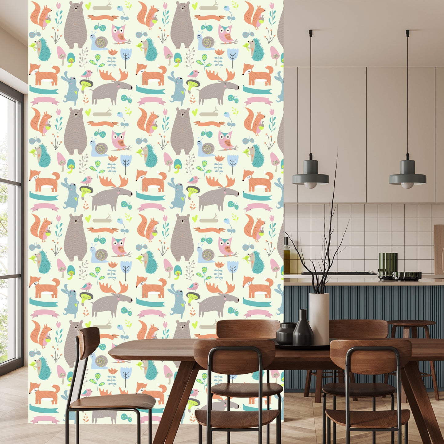 Wallpaper For Children - Forest Animals And Friends