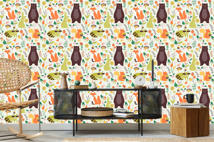 Wallpaper For Children - Cute Forest Animals