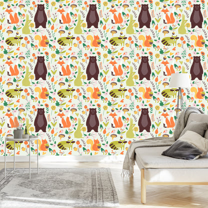 Wallpaper For Children - Cute Forest Animals