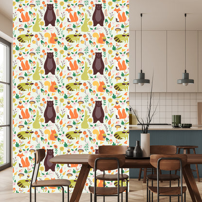 Wallpaper For Children - Cute Forest Animals