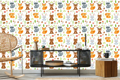 Wallpaper For Children - Forest Friends