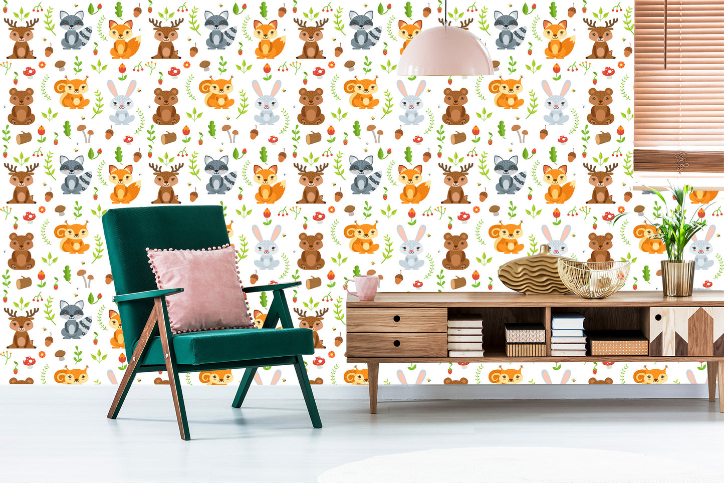 Wallpaper For Children - Forest Friends