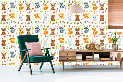 Wallpaper For Children - Forest Friends