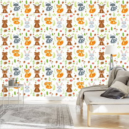 Wallpaper For Children - Forest Friends