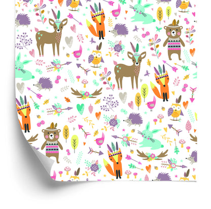 Wallpaper For Children - Forest Animals Fun