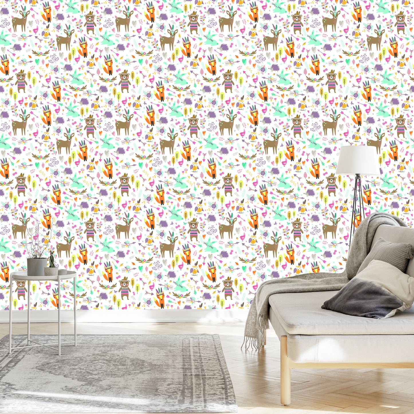 Wallpaper For Children - Forest Animals Fun