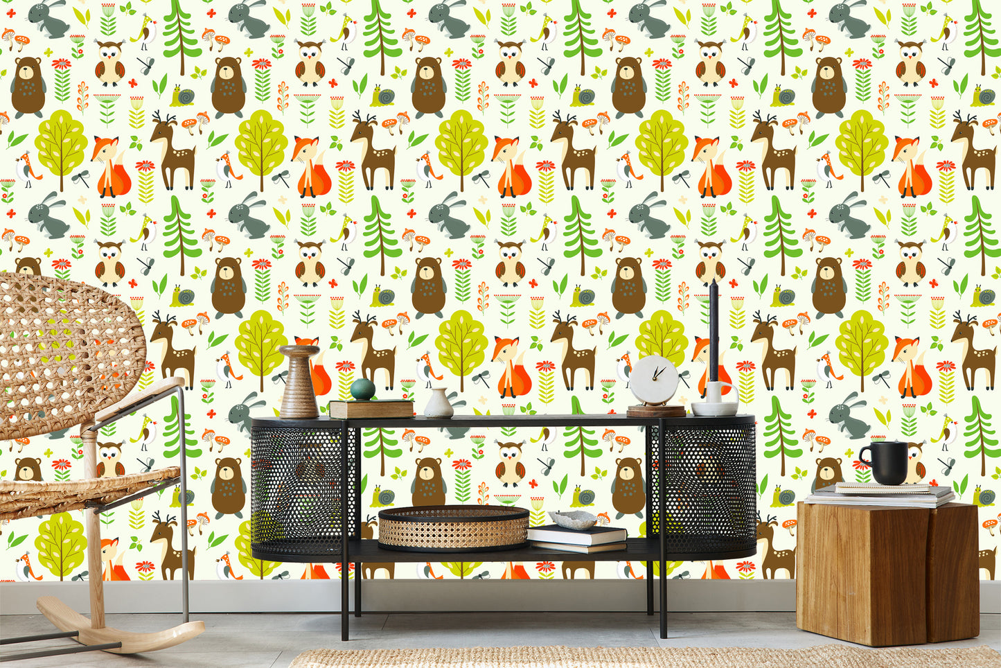 Wallpaper For Children - Happy Forest Animals