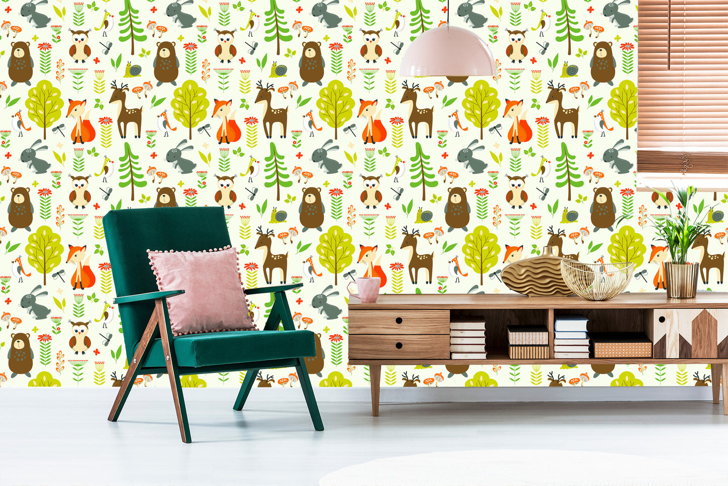Wallpaper For Children - Happy Forest Animals