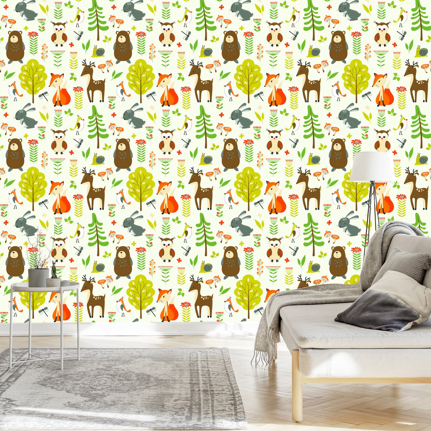 Wallpaper For Children - Happy Forest Animals