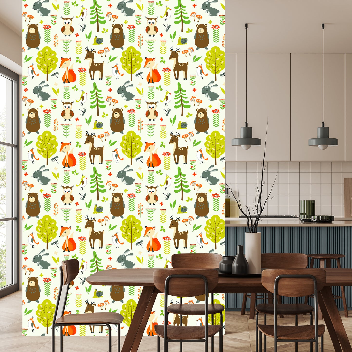 Wallpaper For Children - Happy Forest Animals