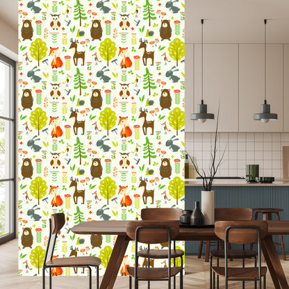 Wallpaper For Children - Happy Forest Animals