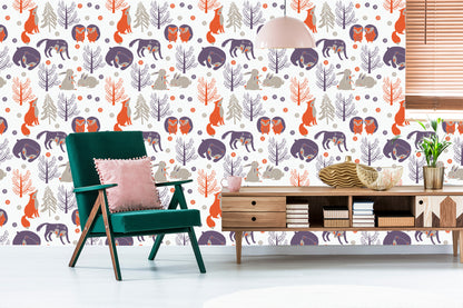 Wallpaper For Children - Forest Animals