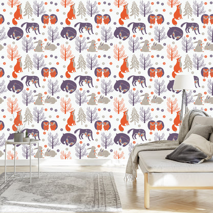 Wallpaper For Children - Forest Animals