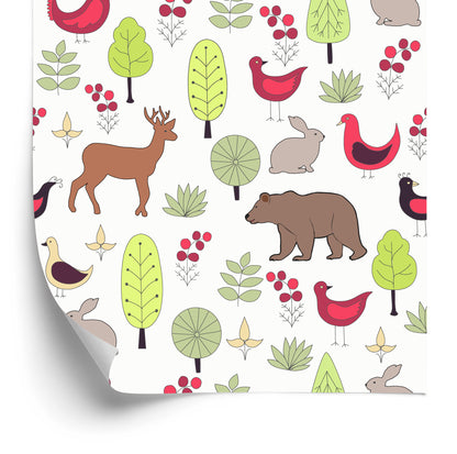 Wallpaper For Children - Happy Forest Animals