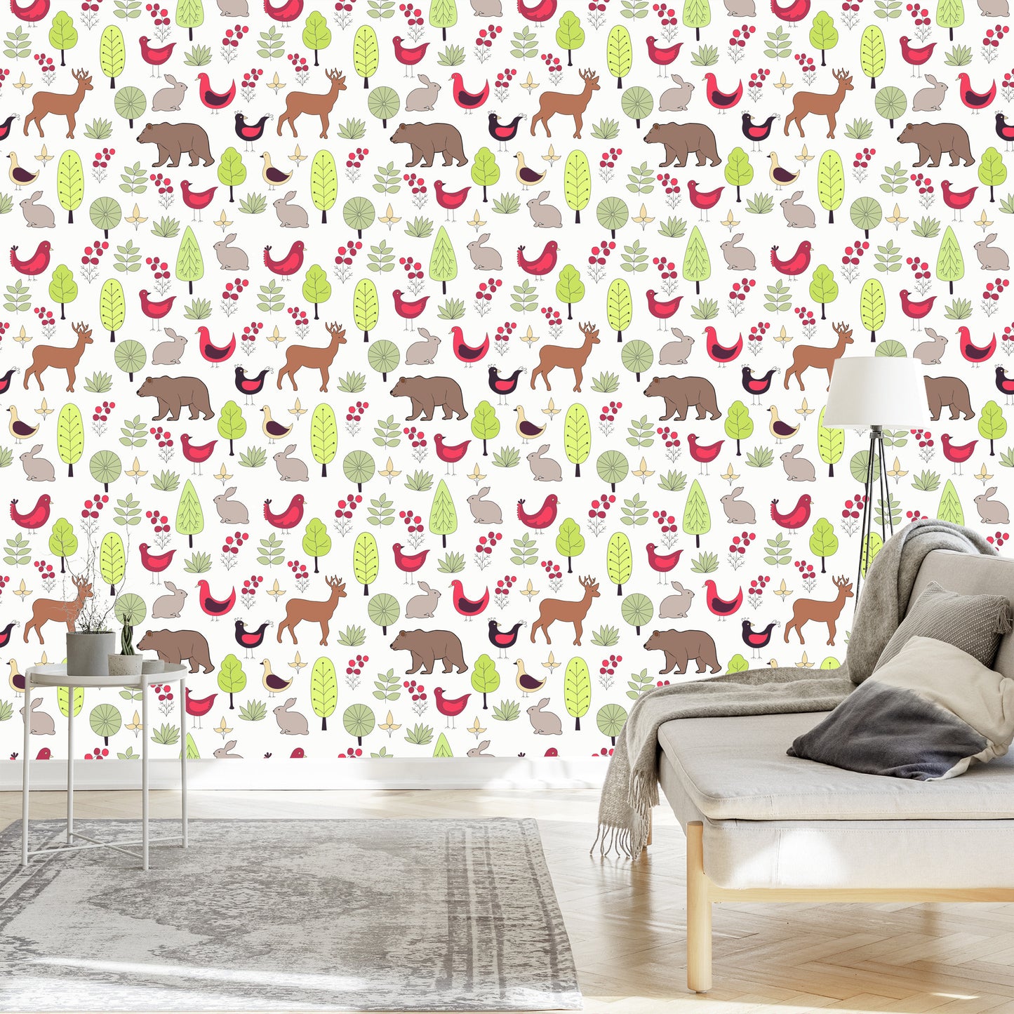 Wallpaper For Children - Happy Forest Animals