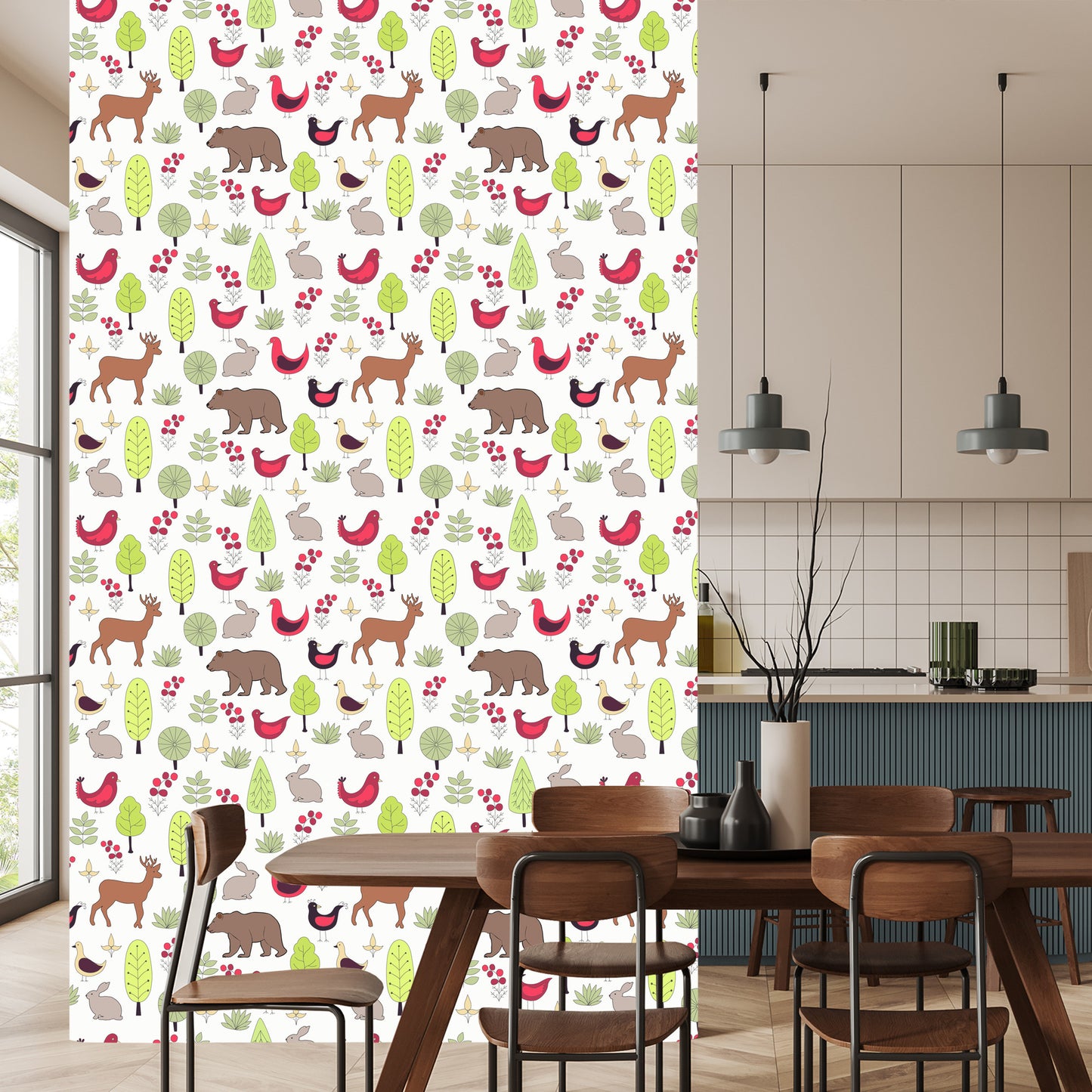 Wallpaper For Children - Happy Forest Animals