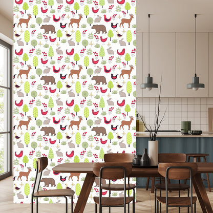 Wallpaper For Children - Happy Forest Animals
