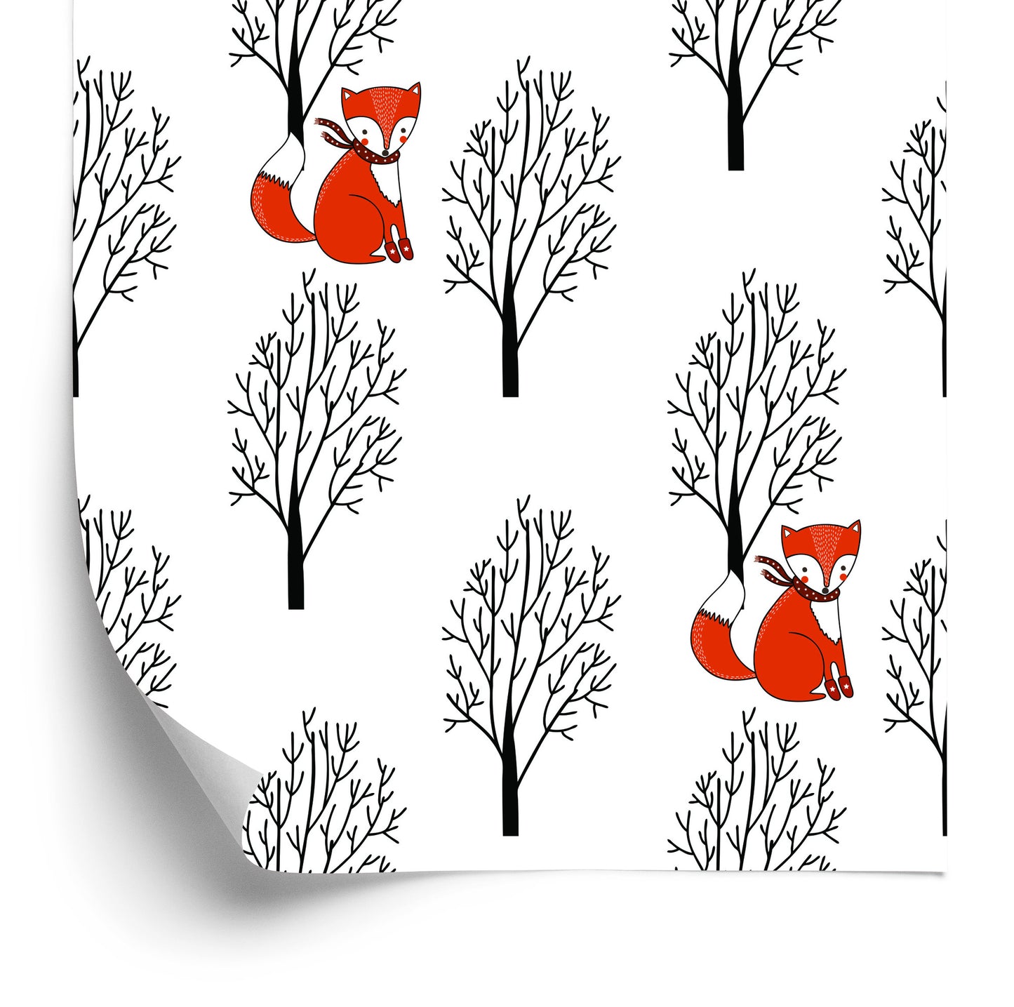 Wallpaper Foxes Among The Trees