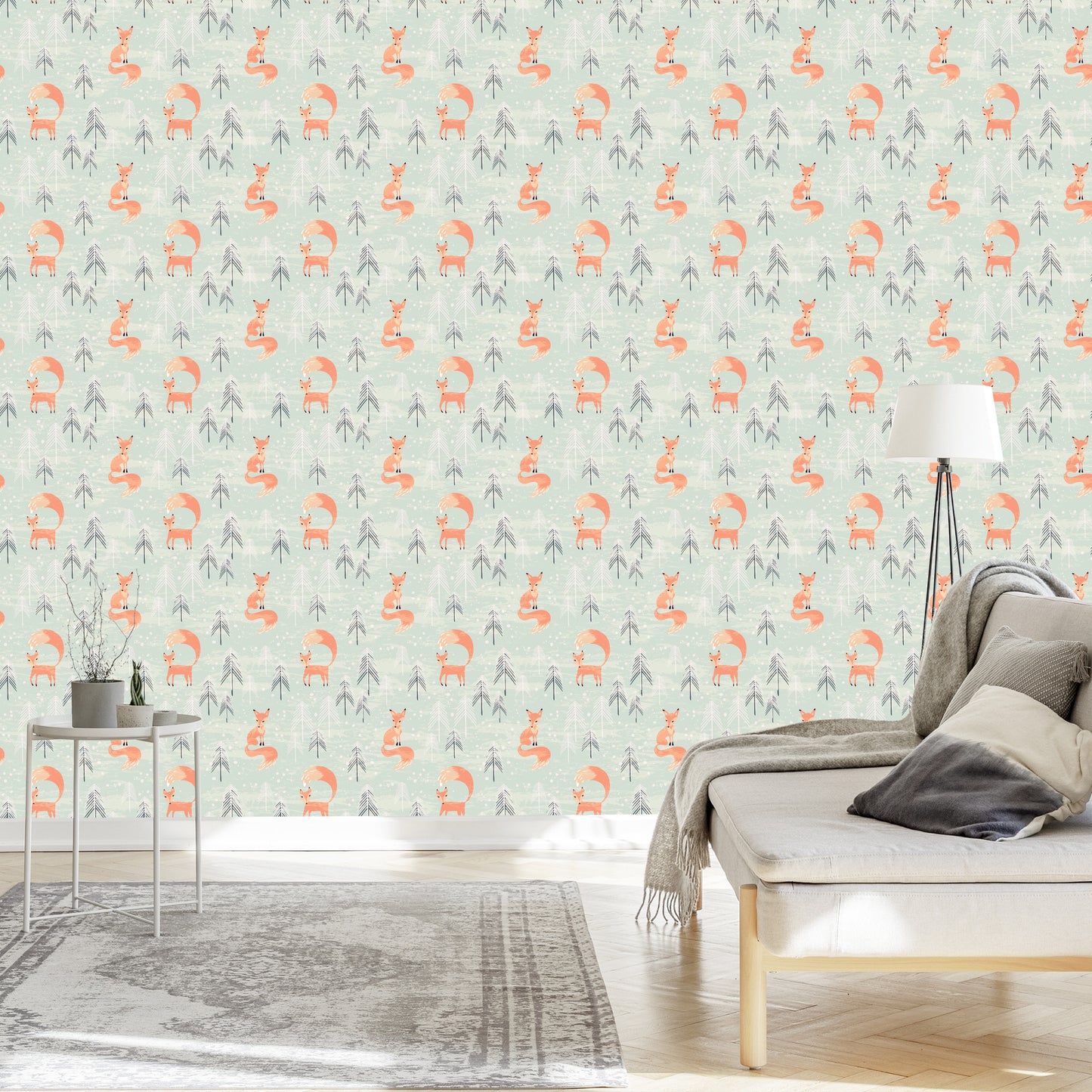 Wallpaper Foxes In The Winter Forest