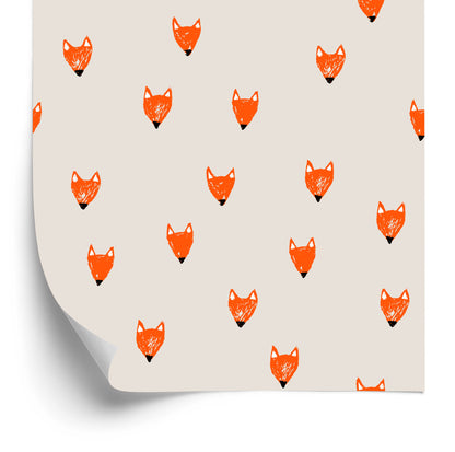 Wallpaper Drawn Foxes