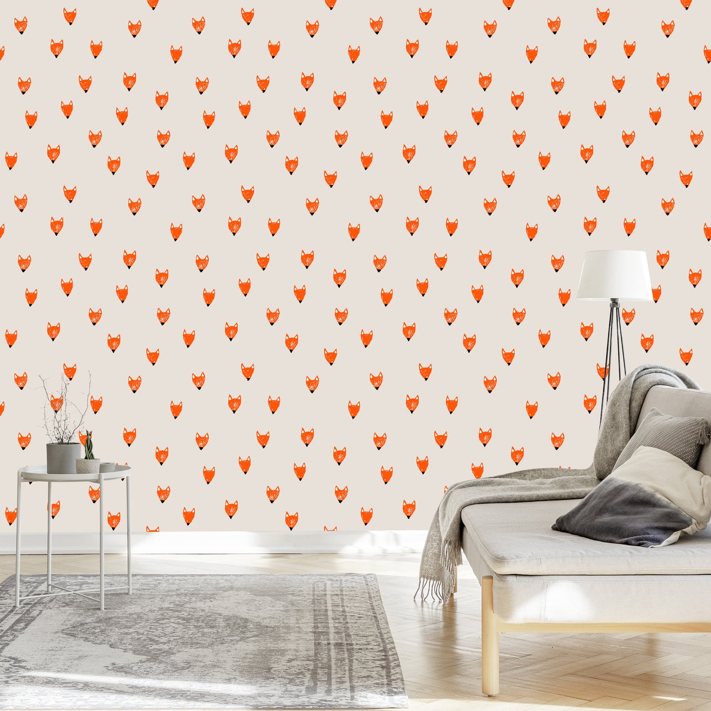Wallpaper Drawn Foxes