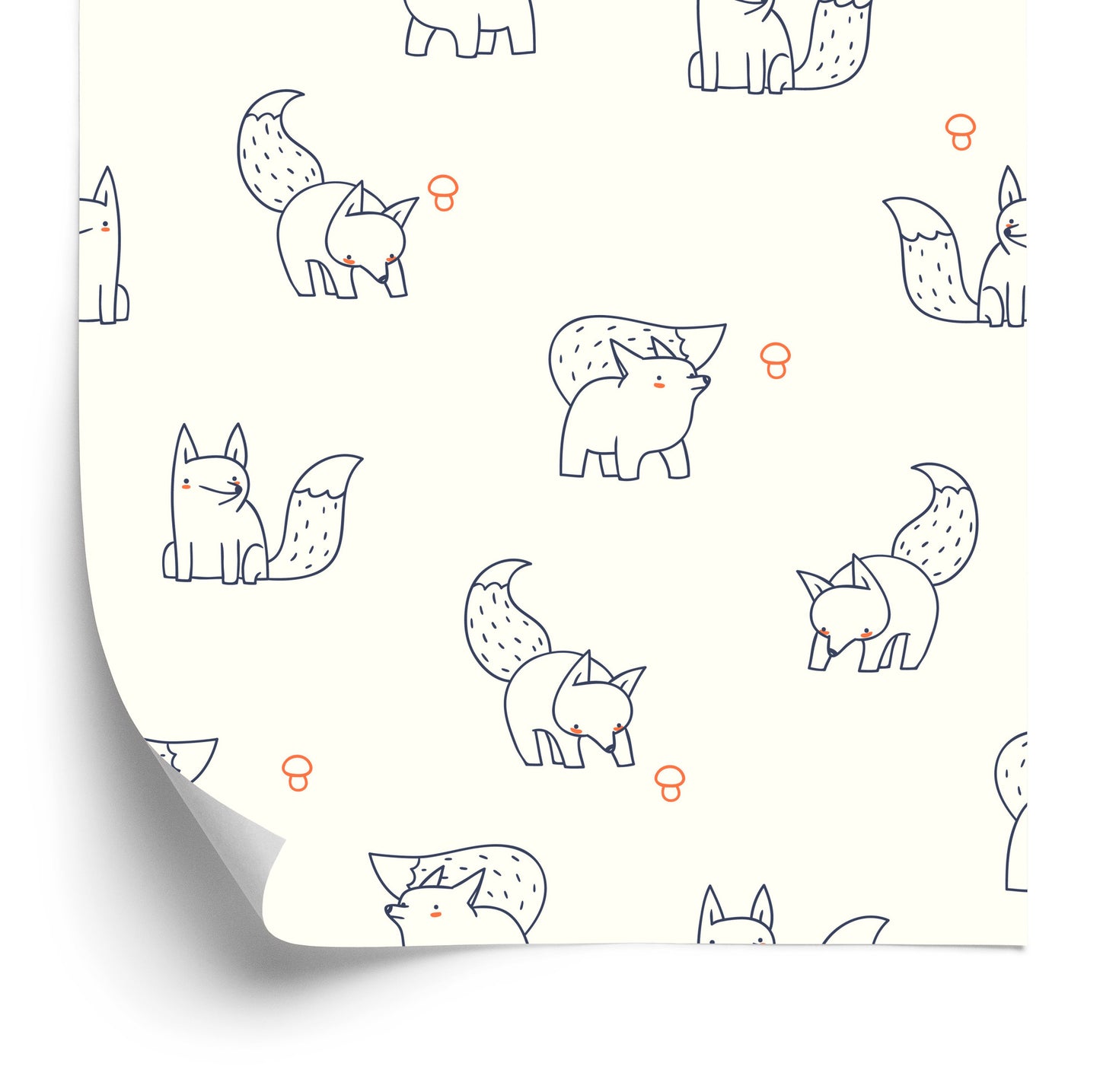 Wallpaper Minimalist Foxes