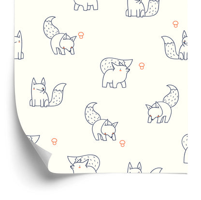 Wallpaper Minimalist Foxes