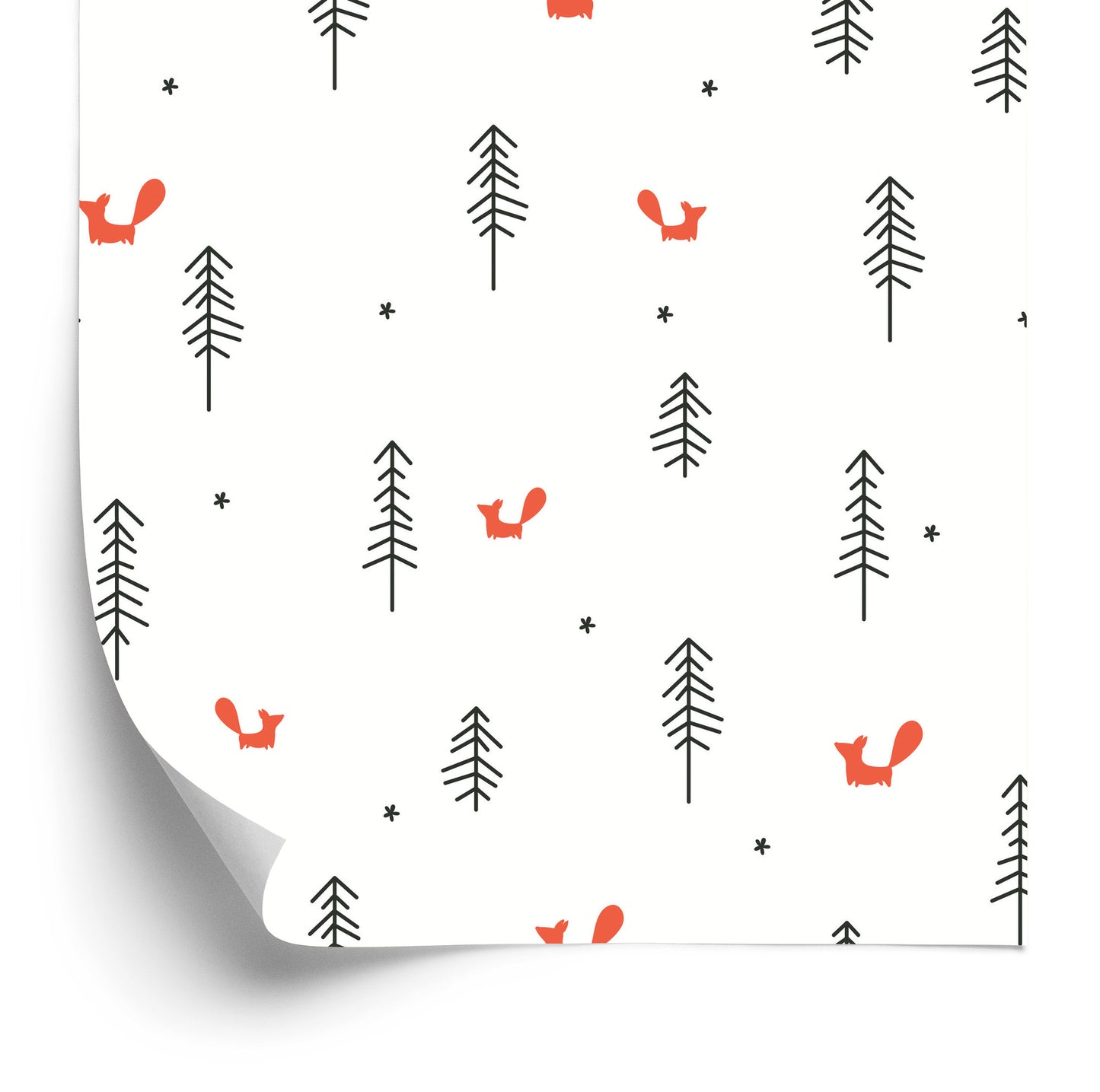 Wallpaper Minimalistic Foxes