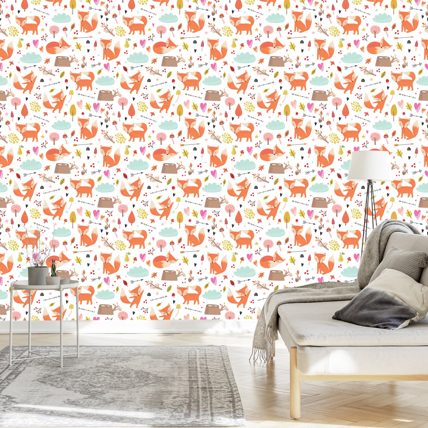 Wallpaper Adorable Foxes In The Forest