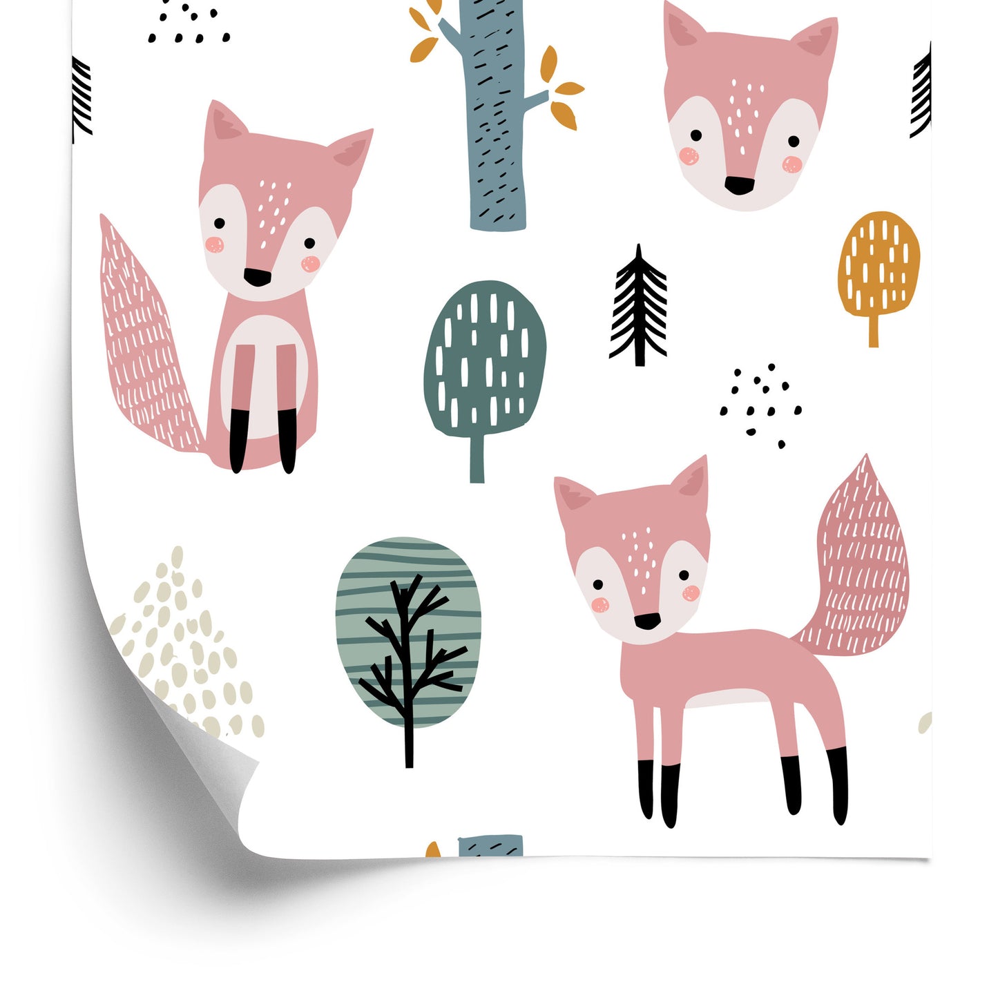 Wallpaper Pink Foxes In The Forest