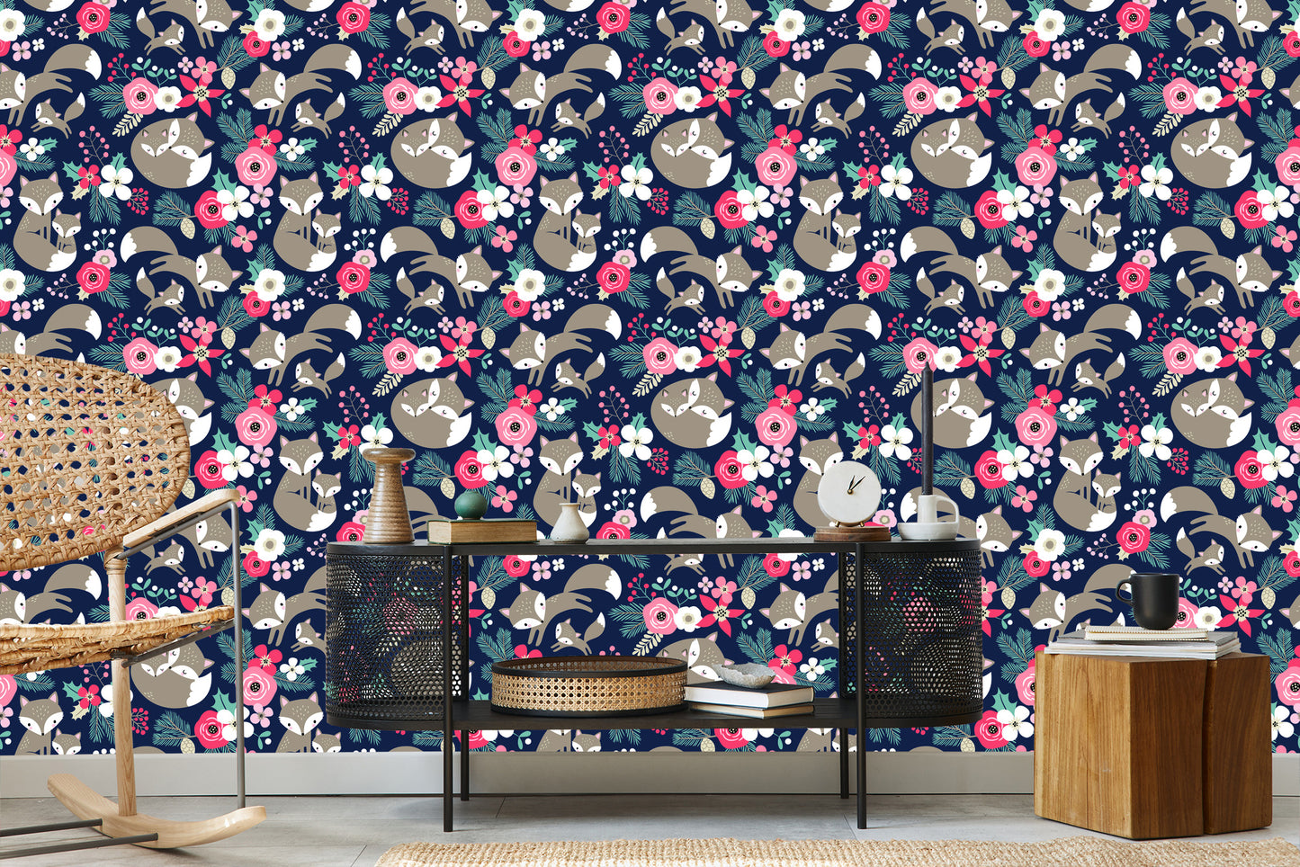 Wallpaper The Fox Family