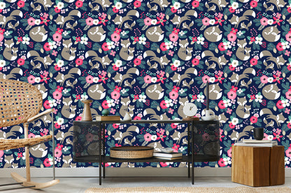 Wallpaper The Fox Family