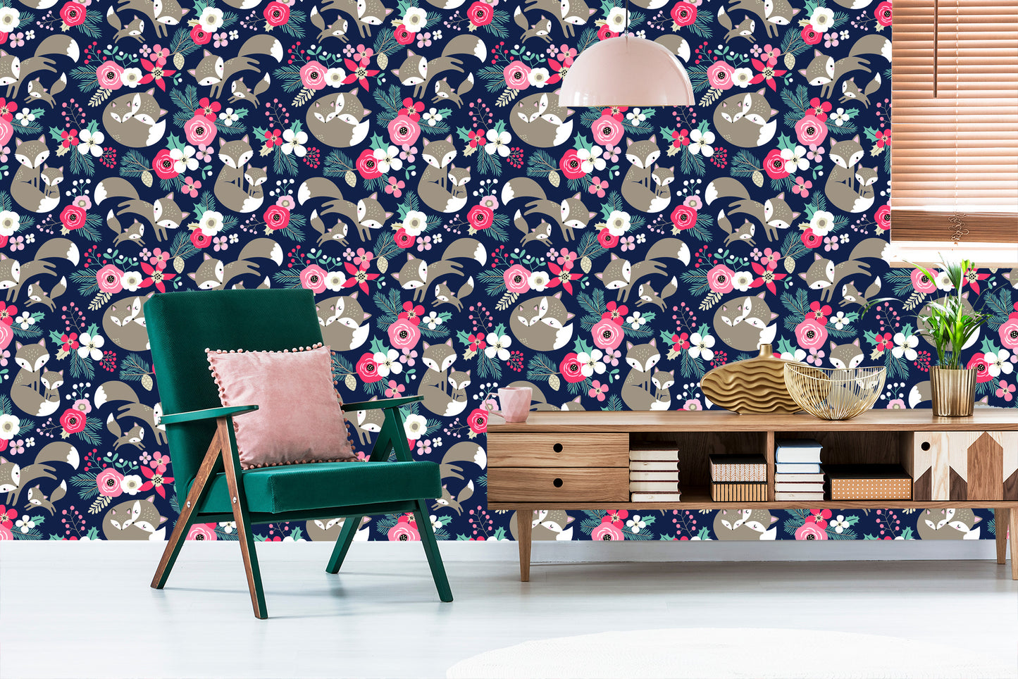 Wallpaper The Fox Family