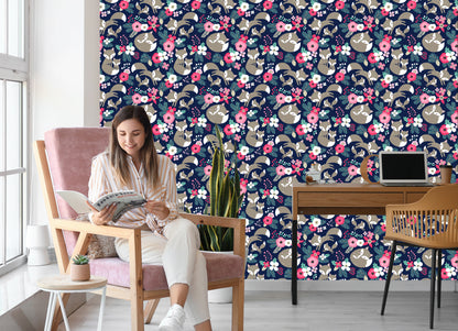 Wallpaper The Fox Family