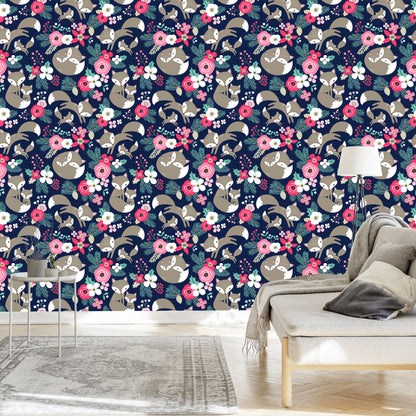 Wallpaper The Fox Family