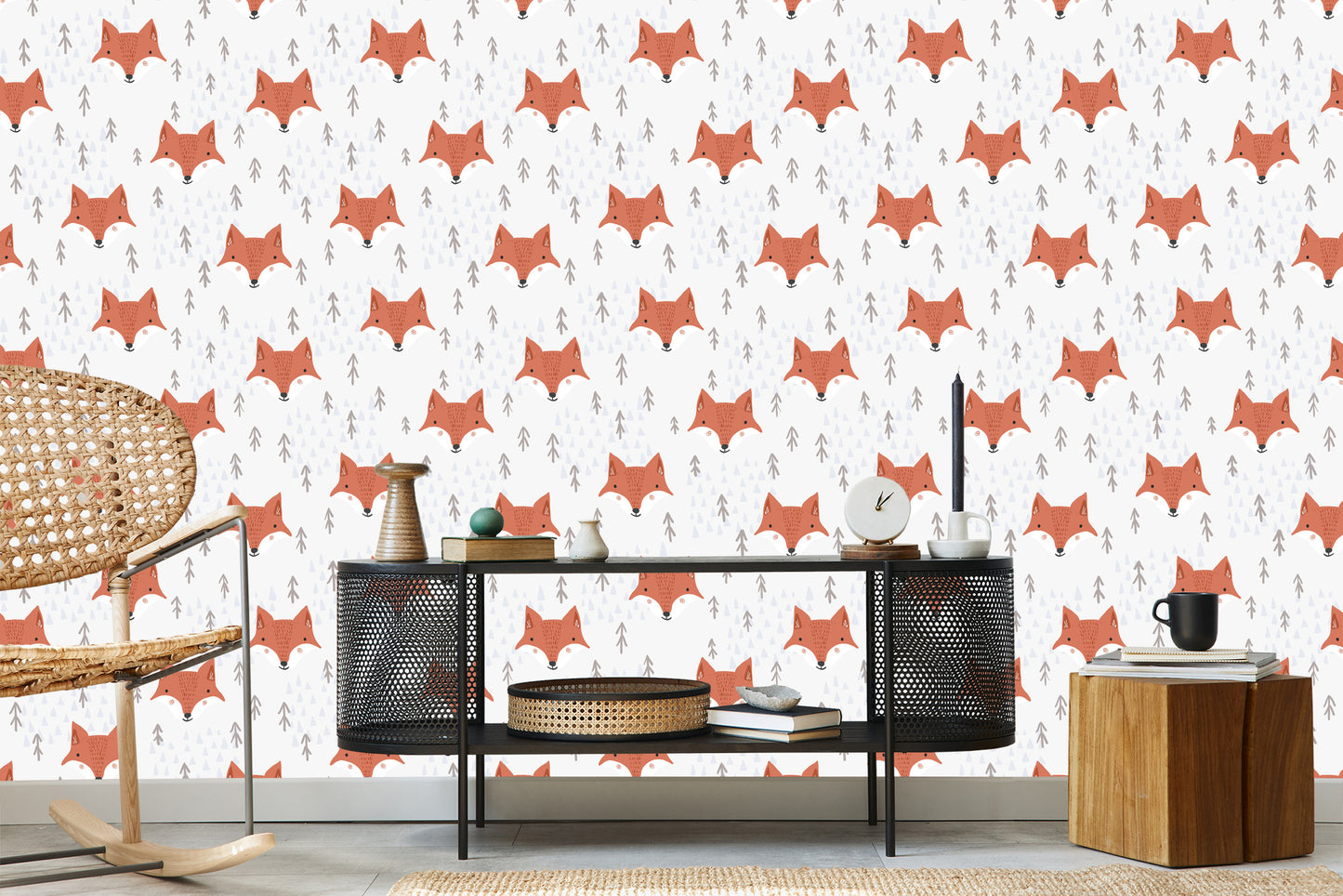 Wallpaper Foxes In The Mountains