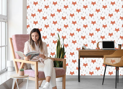 Wallpaper Foxes In The Mountains