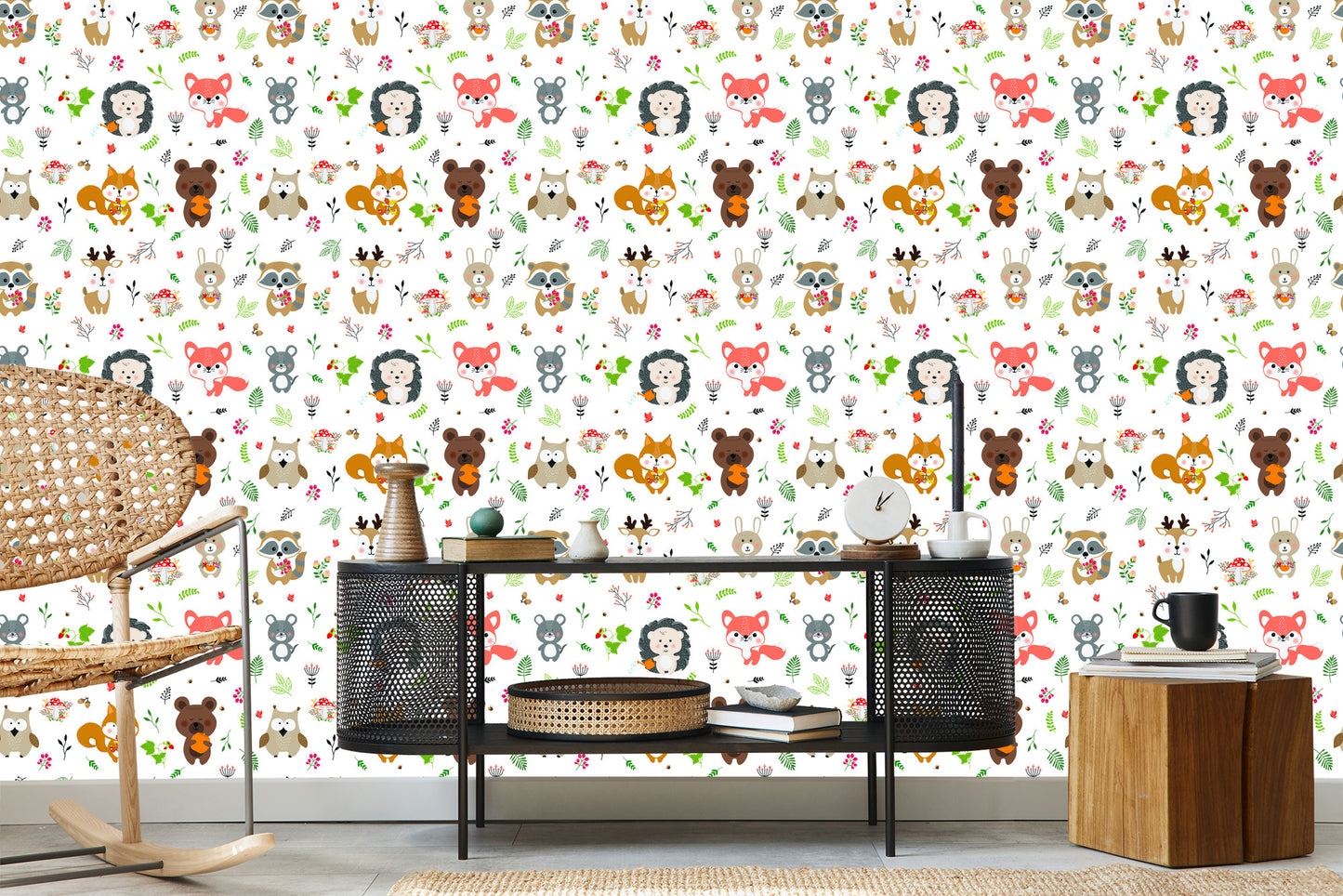 Wallpaper Happy Forest Animals