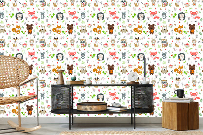 Wallpaper Happy Forest Animals