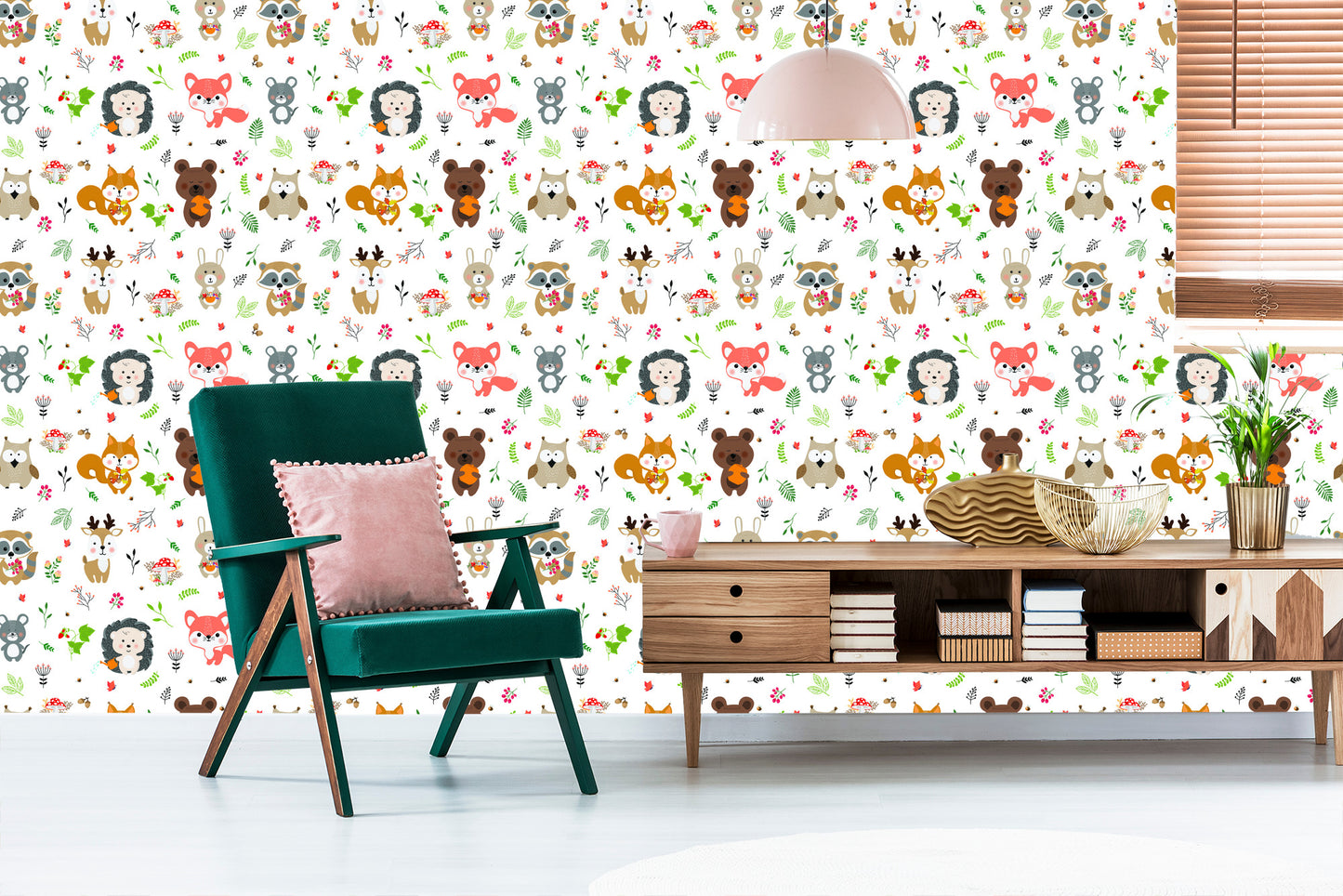 Wallpaper Happy Forest Animals