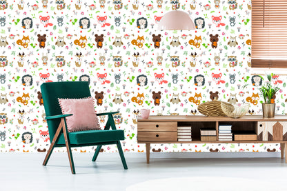 Wallpaper Happy Forest Animals