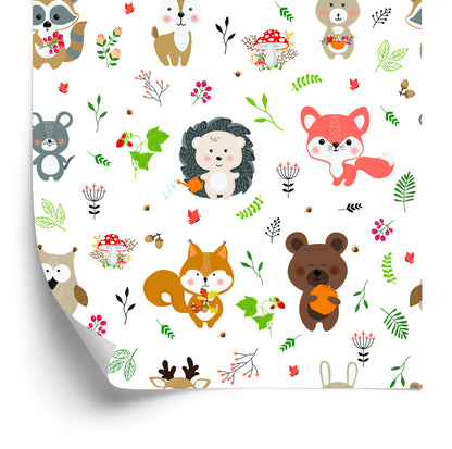 Wallpaper Happy Forest Animals