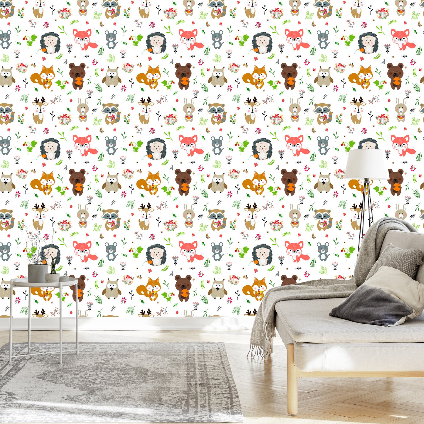 Wallpaper Happy Forest Animals