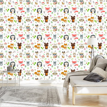 Wallpaper Happy Forest Animals
