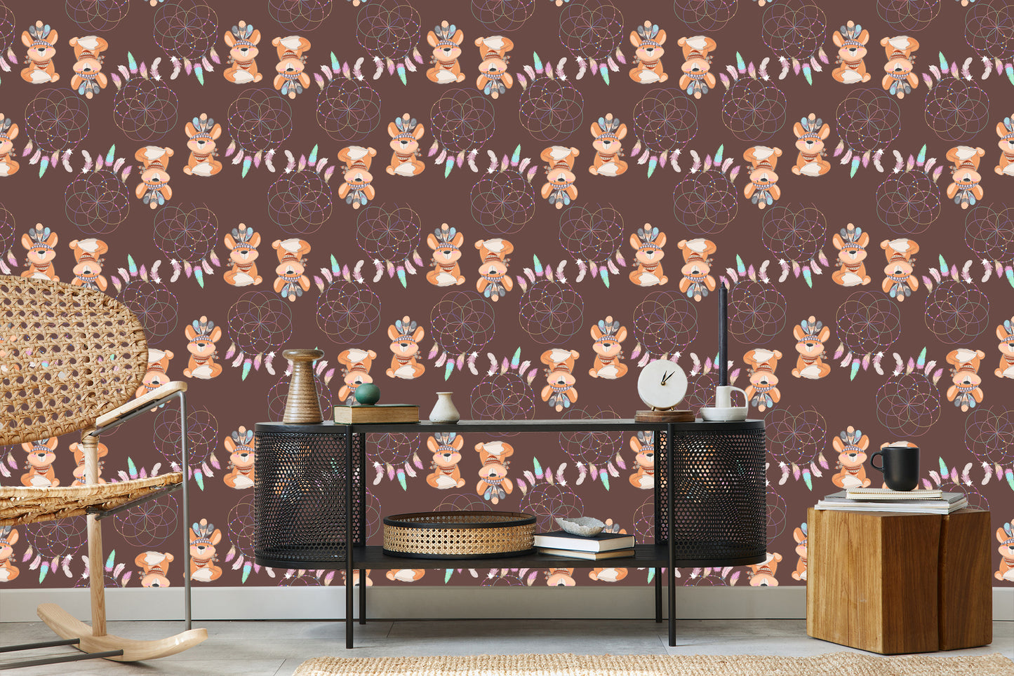Wallpaper Foxes With Feathers